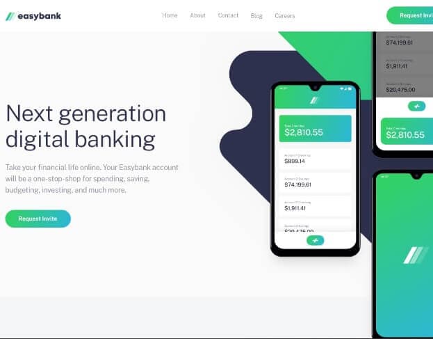 Easybank Website screenshot